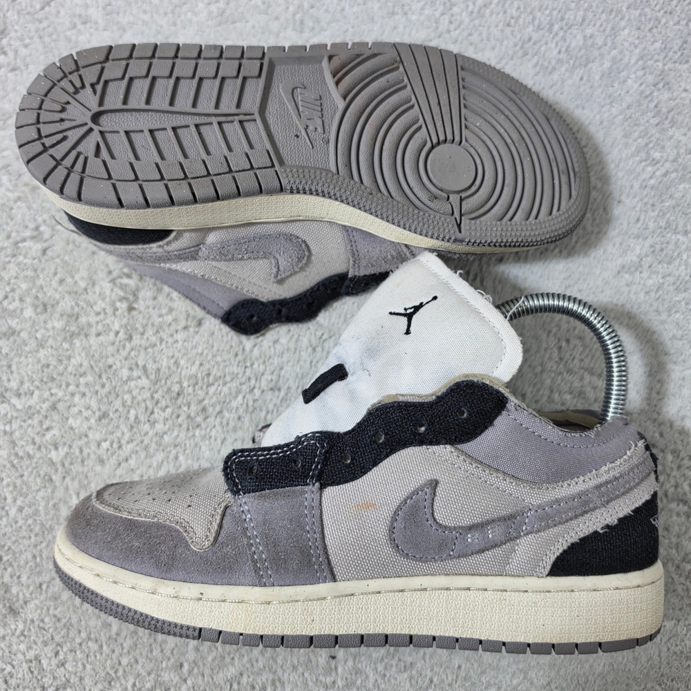 Nike Air Jordan 1 Low SE‎ Craft Youth 4.5Y Grey Black FD9088-002 Sneaker